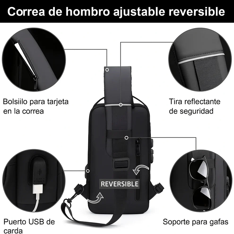 MOCHILA ANTIRROBO NEGRA: SEGURIDAD Y ESTILO EN CADA AVENTURA