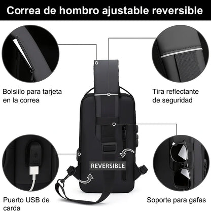 MOCHILA ANTIRROBO NEGRA: SEGURIDAD Y ESTILO EN CADA AVENTURA