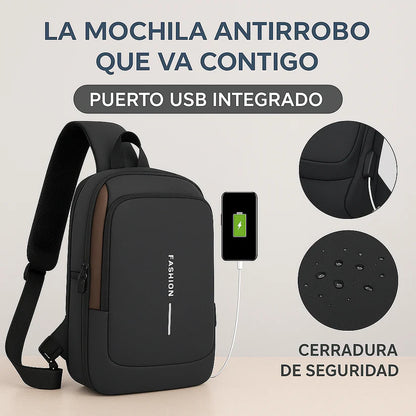 MOCHILA ANTIRROBO NEGRA: SEGURIDAD Y ESTILO EN CADA AVENTURA